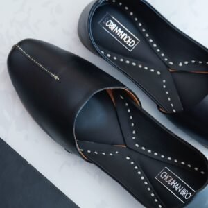 BLACK SOFTI LEATHER MEN JUTTI